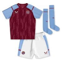 Fotbalové Dres Aston Villa Moussa Diaby #19 Dětské Domácí 2023-24 Krátký Rukáv (+ trenýrky)